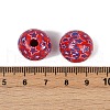 Independence Day Theme Wood European Beads WOOD-Z005-01-4