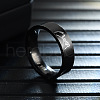 Hand in Hand Pattern 201 Stainless Steel Finger Couple Rings FS-WG9D6F9-05-1