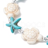 Synthetic Turquoise Beaded Stretch Bracelets for Men Women BJEW-JB11760-02-3