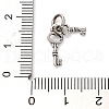 S925 Sterling Silver Double Keys Charms STER-K183-02B-AS-3