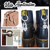 16Pcs 8 Style Gothic Style Alloy Shoe Charms HJEW-AB00630-7