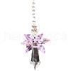 Glass Angel Pendant Decorations HJEW-PW0002-03B-1