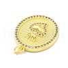 Rack Plating Brass Micro Pave Cubic Zirconia Pendants KK-D359-23G-2