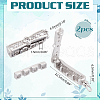   2pcs 925 Sterling Silver Rhinestone Clasps FIND-PH0020-99-2