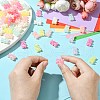 50Pcs Opaque Plating Acrylic Beads SACR-CJC0009-C-5