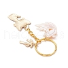 Alloy Acrylic Cat Goldfish Keychains KEYC-JKC01214-05-4