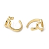 Real 18K Gold Plated Brass Cuff Earrings for Women EJEW-C097-07G-01-2
