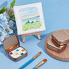   Rectangle Iron Tin Cans with 12-Grid Plastic Empty Watercolor Paint Pans CON-PH0003-12-5