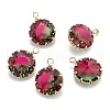 Two Tone Transparent Glass Pendants GLAA-F110-04B-2