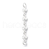 925 Sterling Silver Cubic Zirconia Big Pendants STER-Q001-04S-1