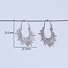Sunshine U-shaped Brass Hoop Earrings DP8182-4