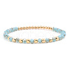 Handmade Geometric Black Onyx and Acrylic Bead Crystal Bracelet for Women ST5665775-1
