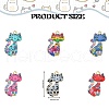 24Pcs 6 Colors Printed Alloy Pendants FIND-SZ0003-39-2