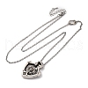 Brass Rotatable Gear Pendant Necklaces for Men NJEW-S451-01AS-2