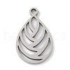 201 Stainless Steel Pendants STAS-S157-09P-1