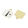 Father's Day Alloy Enamel Pendants ENAM-V001-03D-G-2