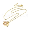 Brass Micro Pave Clear Cubic Zirconia Pendants Necklaces NJEW-K269-02C-G-2