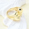 Brass Cuff Rings for Women RJEW-G347-03G-3