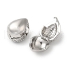 Rack Plating Brass Teardrop Hoop Earrings with Cubic Zirconia EJEW-D071-02P-2