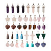 Natural & Synthetic Mixed Gemstone Pendants G-TA0001-21-11