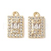 Brass Micro Pave Cubic Zirconia Pendants KK-A253-15G-1