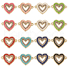 32Pcs 8 Colors Alloy Enamel Connector Charms FIND-TA0003-57-2
