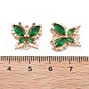 Brass Glass Connector Charms X-KK-B125-08G-05-3