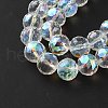 Transparent Electroplate Glass Beads Strands EGLA-N002-34F-H01-3