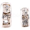 Silver Plated Brass Middle East Rhinestone Spacer Beads RB-PH0001-07S-NF-5