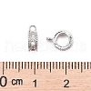 Rack Plating Brass Micro Pave Cubic Zirconia Tube Bails ZIRC-I012-05P-RS-4