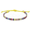 Adjustable Bohemian Style Cotton & Linen Cord Braided Bracelets for Friendship OB0004-11-1