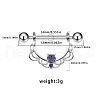 316L Surgical Stainless Steel Purple Cubic Zirconia Nipple Nail Rings WGE45DD-02-1