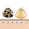 Leopard Print Brass Enamel Stud Earrings for Women EJEW-U055-15D-G-3