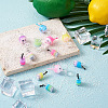 Beadthoven 48 Pcs 12 Styles Plastic Pendants KY-BT0001-03-3