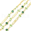 Real 18K Gold Plated Brass Oval & Flat Round Link Chains CHC-F844-10B-2