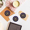 Brass Wax Seal Stamp with Handle AJEW-WH0184-0570-4