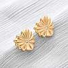 Heart 304 Stainless Steel Clear Cubic Zirconia Stud Earrings EJEW-Z118-02G-1