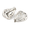 Twist Teardrop Brass Stud Earrings EJEW-Q811-12P-2