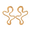 304 Stainless Steel Nuggets Stud Earrings for Women EJEW-A131-03G-4