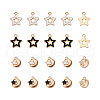 40Pcs 4 Styles Alloy Enamel Pendants ENAM-TA0001-22-2