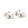 304 Stainless Steel Stud Earrings EJEW-C017-03P-1