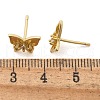 Brass Butterfly Stud Earrings EJEW-R016-19G-5