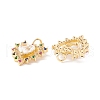 Rack Plating Brass Micro Pave Cubic Zirconia Pendants ZIRC-I057-27G-3