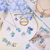 60Pcs 5 Styles Tibetan Style Alloy Butterfly Bead & ABS Plastic Pearl & Glass Pendants PALLOY-CA00016-5