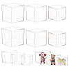  12Pcs 3 Styles Square Transparent Plastic Acrylic Minifigures Display Case AJEW-NB0005-74-1