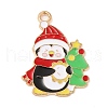 Christmas Theme Alloy Enamel Pendants X-ENAM-C016-02D-1