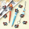10Pcs Cartoon Blackboard Letter Silicone Focal Beads JX885A-4