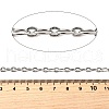 304 Stainless Steel Textured Oval Link Chains CHS-C018-08P-3