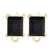 Alloy Glass Rhinestone Stud Earring Finding Accessories FIND-U006-12G-01-1