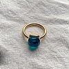 Square 304 Stainless Steel with Glass Finger Rings FS-WG8AAFA-45-1